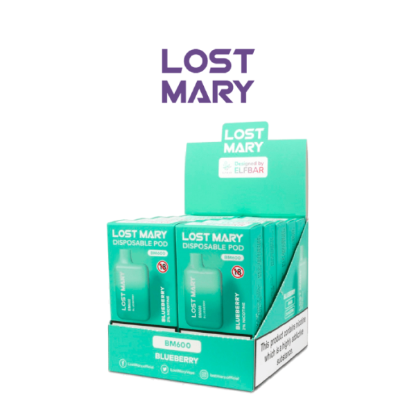 Estuche 10 uds – Lost Mary Elite Pod desechable 20mg nicotina – Arándanos