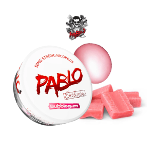 Bolsas de nicotina PABLO Exclusive pouches 50 mg/g – Chicle