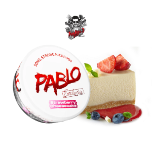 Bolsas de nicotina PABLO Exclusive pouches 50 mg/g – Fresa y Tarta de queso