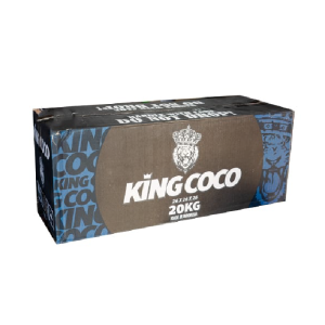 Carbón natural para cachimba KING COCO cajón 20kg (20 estuches de 1 kg)