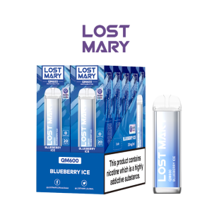 Estuche 10 uds – Lost Mary QM Crystal 600 pod desechable 20mg/ml nicotina – Arándano Helado