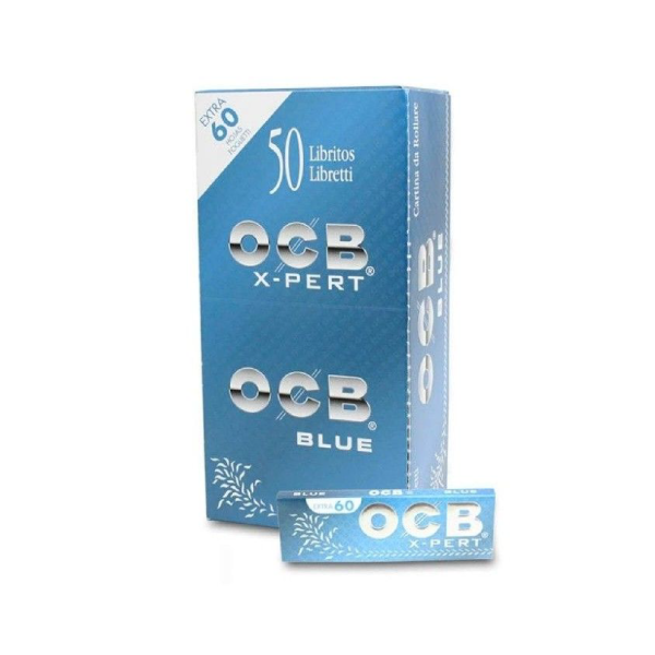 Papel de liar OCB Xpert Blue Simple 70mm – Expositor 50 libritos