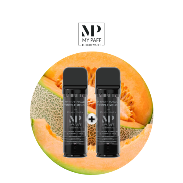 Estuche 20 cápsulas precargadas My Paff Magic PRO 20mg/ml nicotina – (10 pack x 2) – Triple Melon