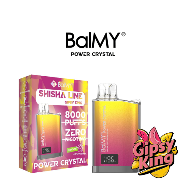 Vaper desechable BalMY Power Crystal ZERO nic. 8.000 puffs sabores Shisha Line – Gipsy King