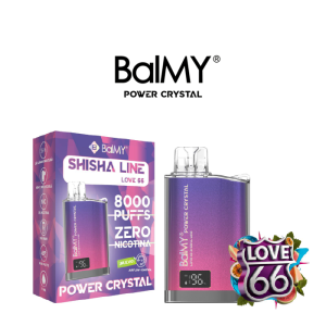 Vaper desechable BalMY Power Crystal ZERO nic. 8.000 puffs sabores Shisha Line – Love 66