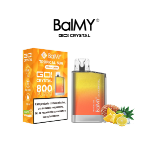 Estuche 10 pods desechables BalMY GO Crystal 800 puffs 20mg/ml nicotina – Tropical Sun (Piña Limón)