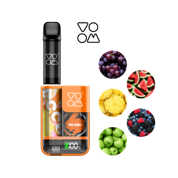 Pod Mod II VOOM Recargable + 5 cápsulas x 600 puffs con 20 mg/ml nicotina Starter Kit Sabores – Fresh Serie