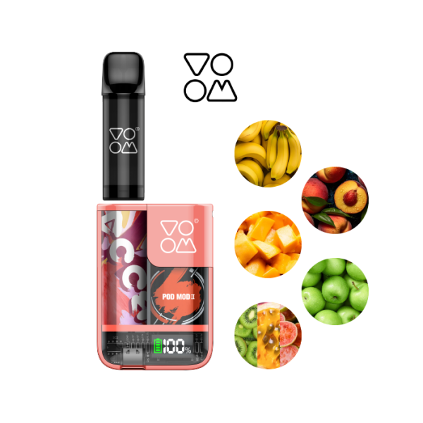 Pod Mod II VOOM Recargable + 5 cápsulas x 600 puffs con 20 mg/ml nicotina Starter Kit Sabores – Fruits Serie