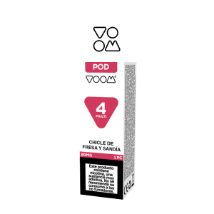 Estuche 5 cápsulas repuesto VOOM 4 MULTI POD prellenada 20mg/ml nicotina – (5 pack x 1) – Chicle de Fresa y Sandía