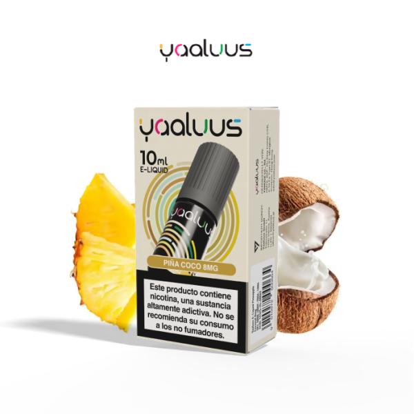 Sales de Nicotina Yaaluus bote 10 ml. (8mg o 20mg nic.) – Piña Coco