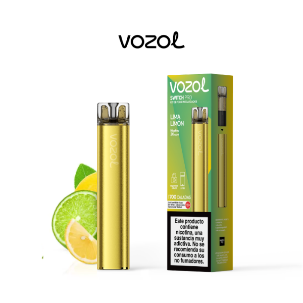 Estuche 10 pods recargables VOZOL Switch PRO Kit Starter 20mg/ml nicotina – Lima Limón